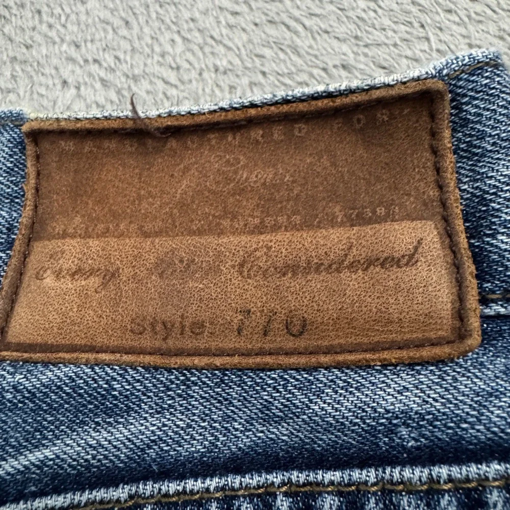 J Crew 770 Straight Fit Jeans Mens Tag Size W36 L32 Blue Kaihara Denim EUC‎ - Picture 7 of 11